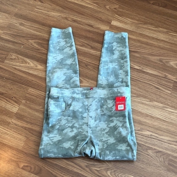 SPANX Jean-ish Ankle Leggings Stone Wash Camo - Picture 12 of 16